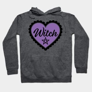 Purple Witch Heart Hoodie